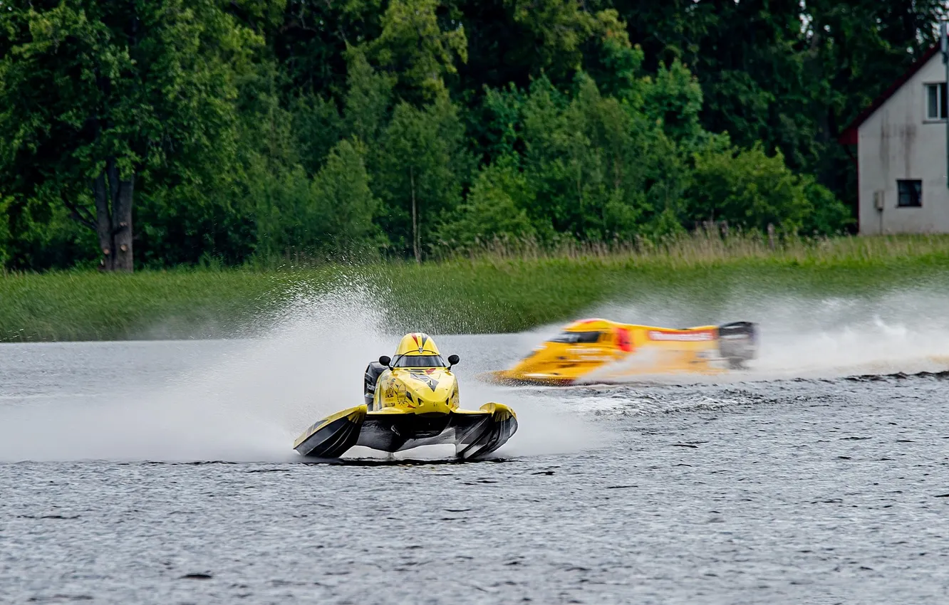 Photo wallpaper race, boat, speed