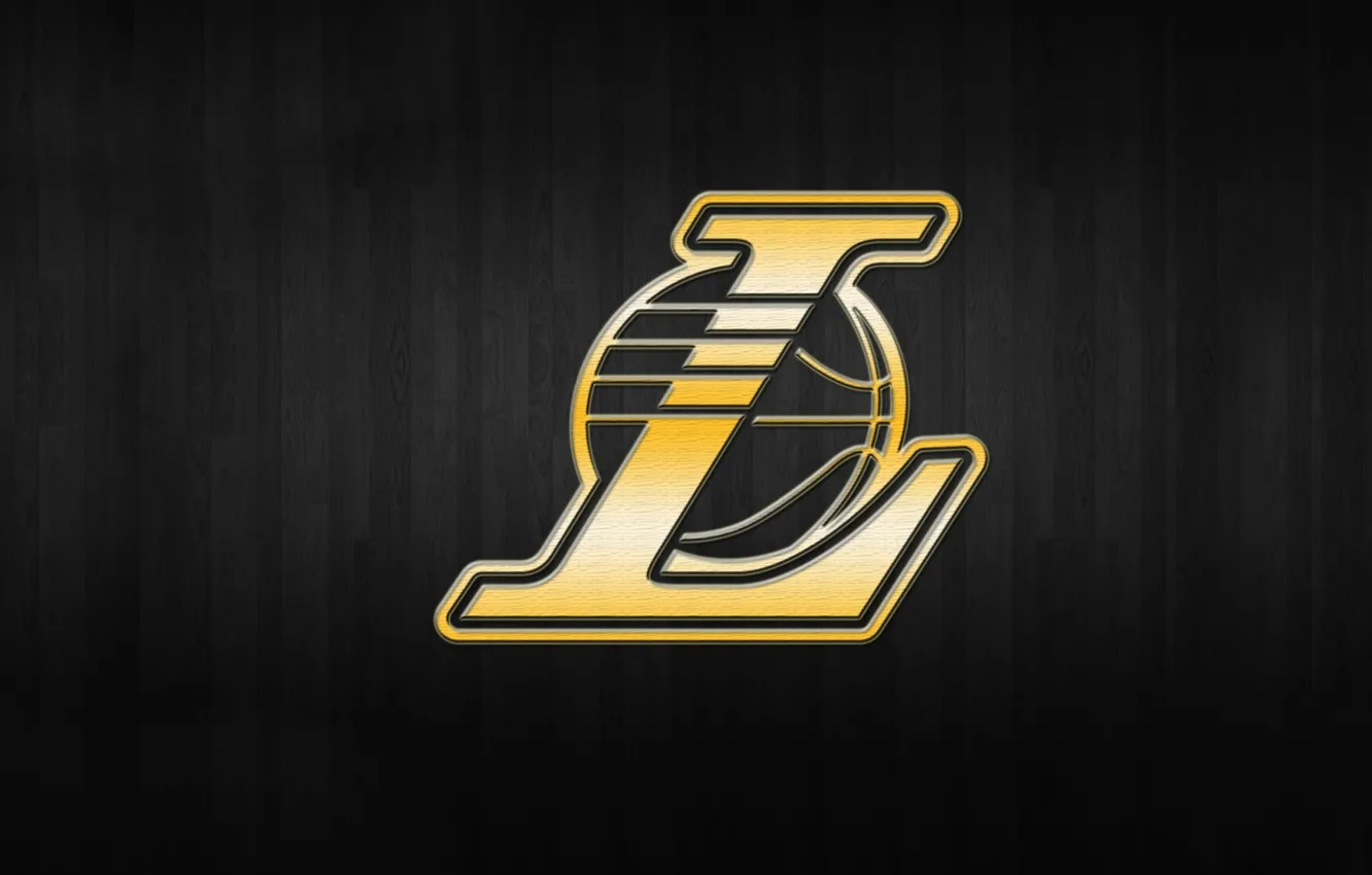 Photo wallpaper Background, Logo, Gold, Los Angeles, NBA, Lakers