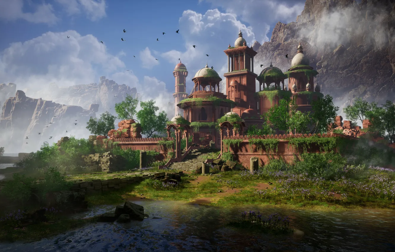 Photo wallpaper Valley, kullu, the lost temple