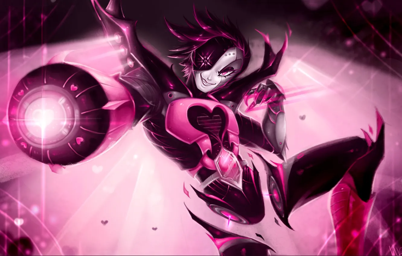 Photo wallpaper smile, weapons, characters, Undertale