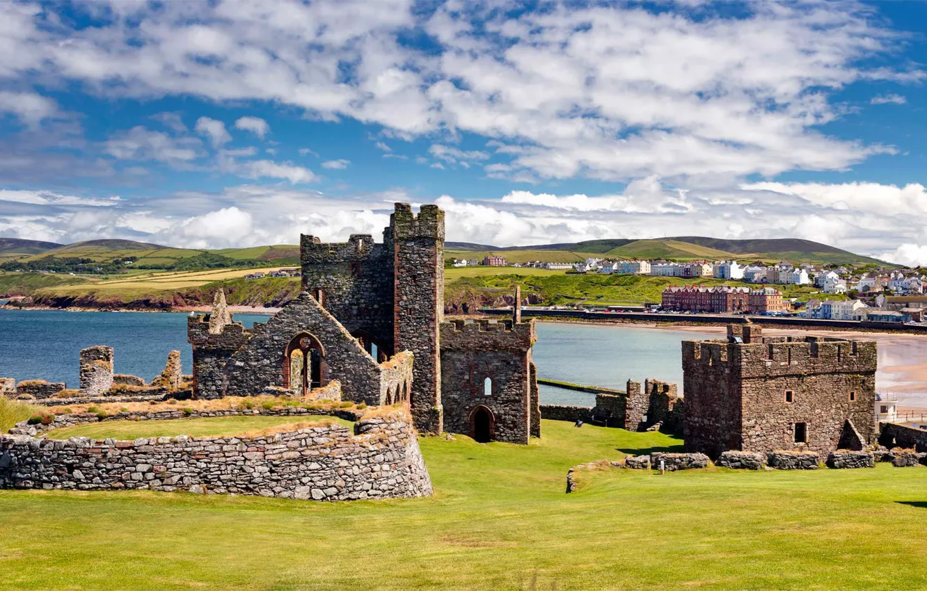Photo wallpaper UK, castle Drank, The Isle Of Man