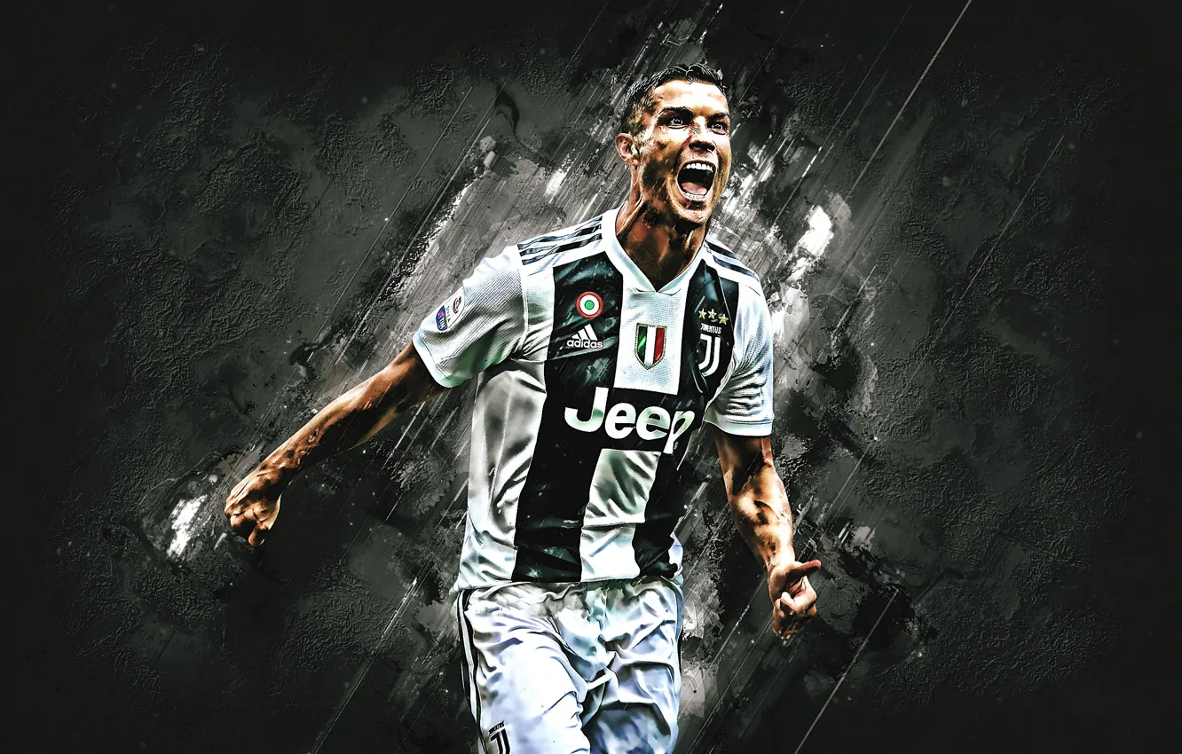 Photo wallpaper Cristiano Ronaldo, CR7, Football, Soccer, Ronaldo, Cristiano, Juventus, Juve