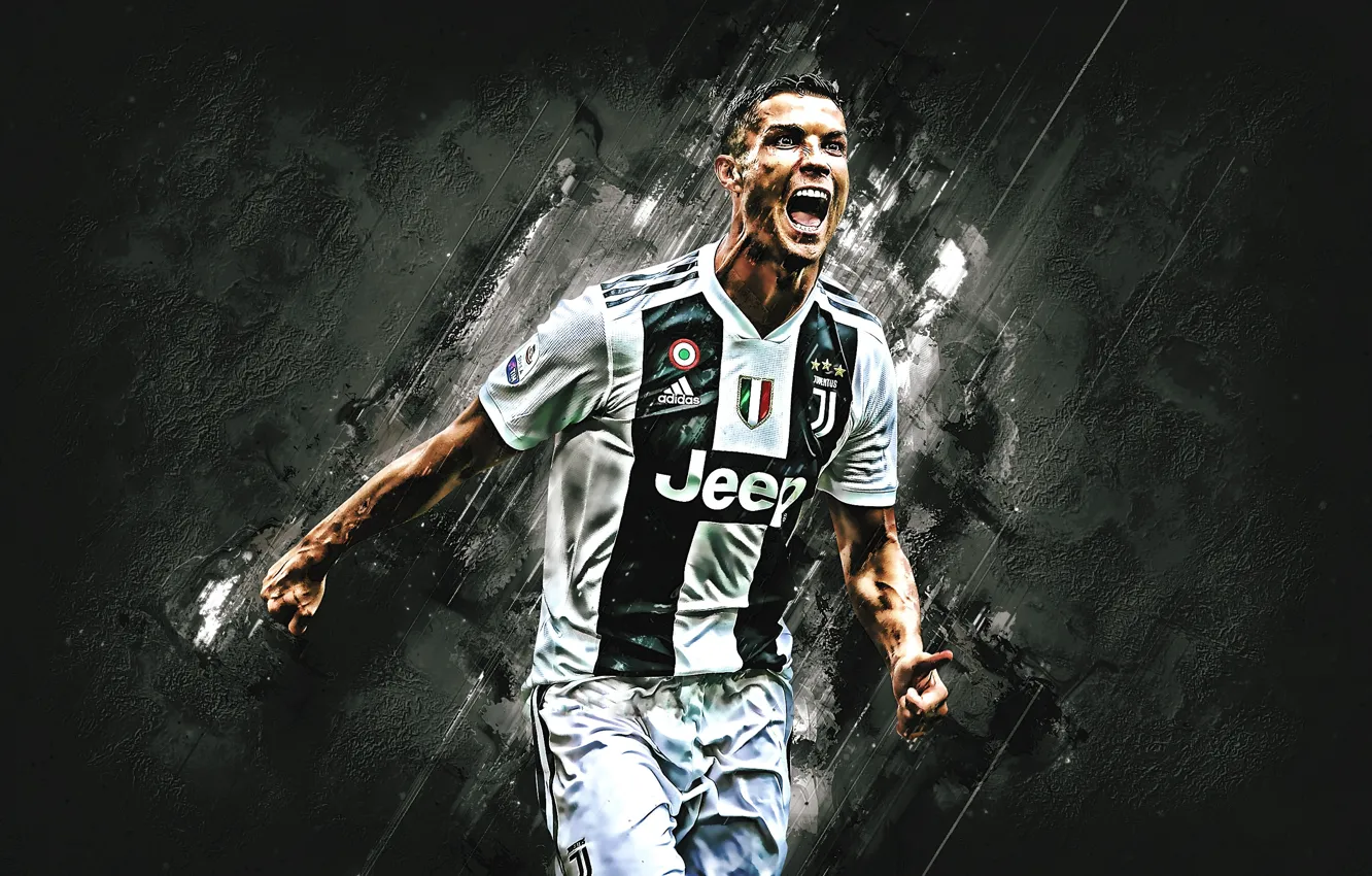 Photo wallpaper Cristiano Ronaldo, football, CR7, soccer, Ronaldo, Cristiano, Juventus, Juve