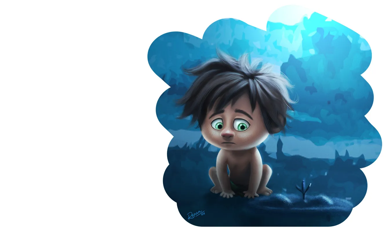 Photo wallpaper Illustrator, The good dinosaur, Renan Moraes, Spot (The Good Dinosaur), Spot