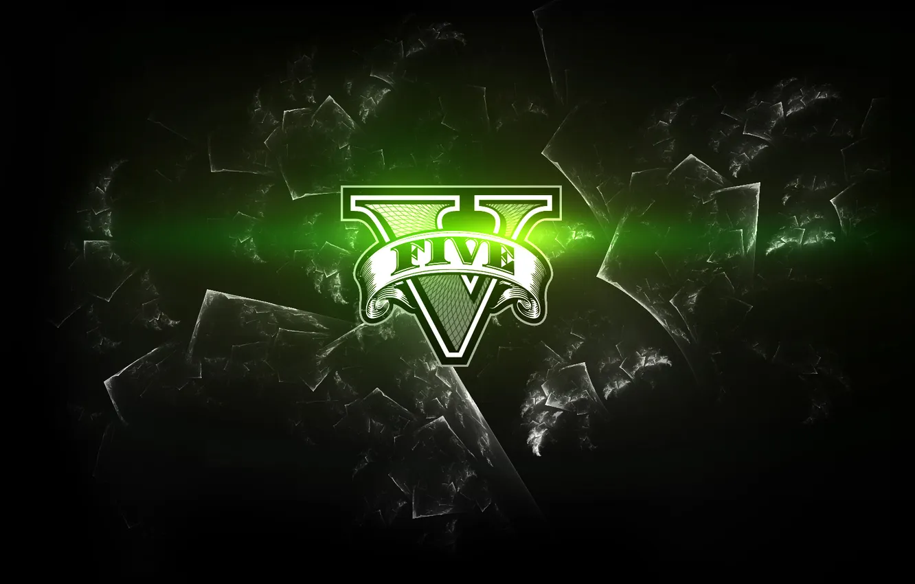 Photo wallpaper green, sign, logo, art, gta5