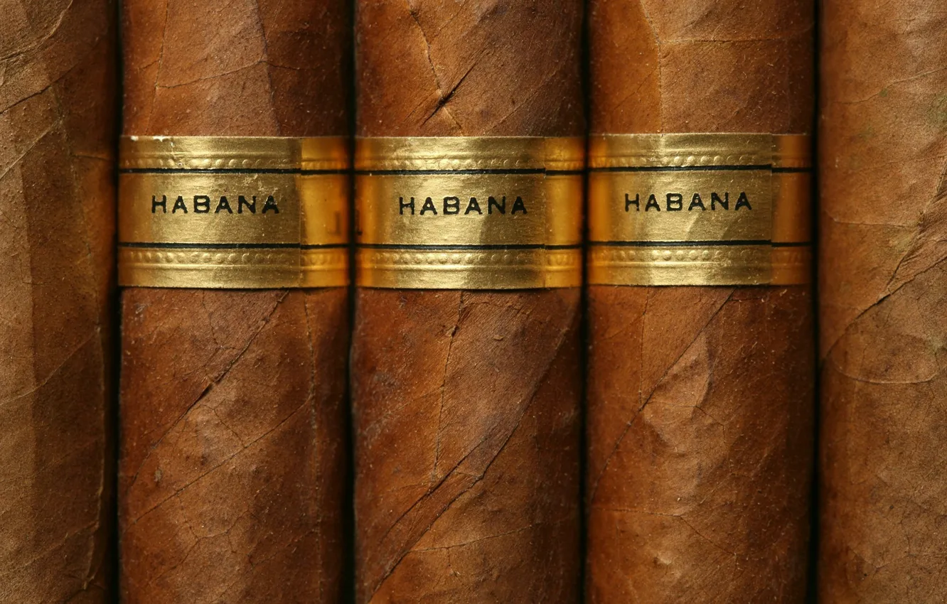 Photo wallpaper Brown, Gold label, cuban cigars
