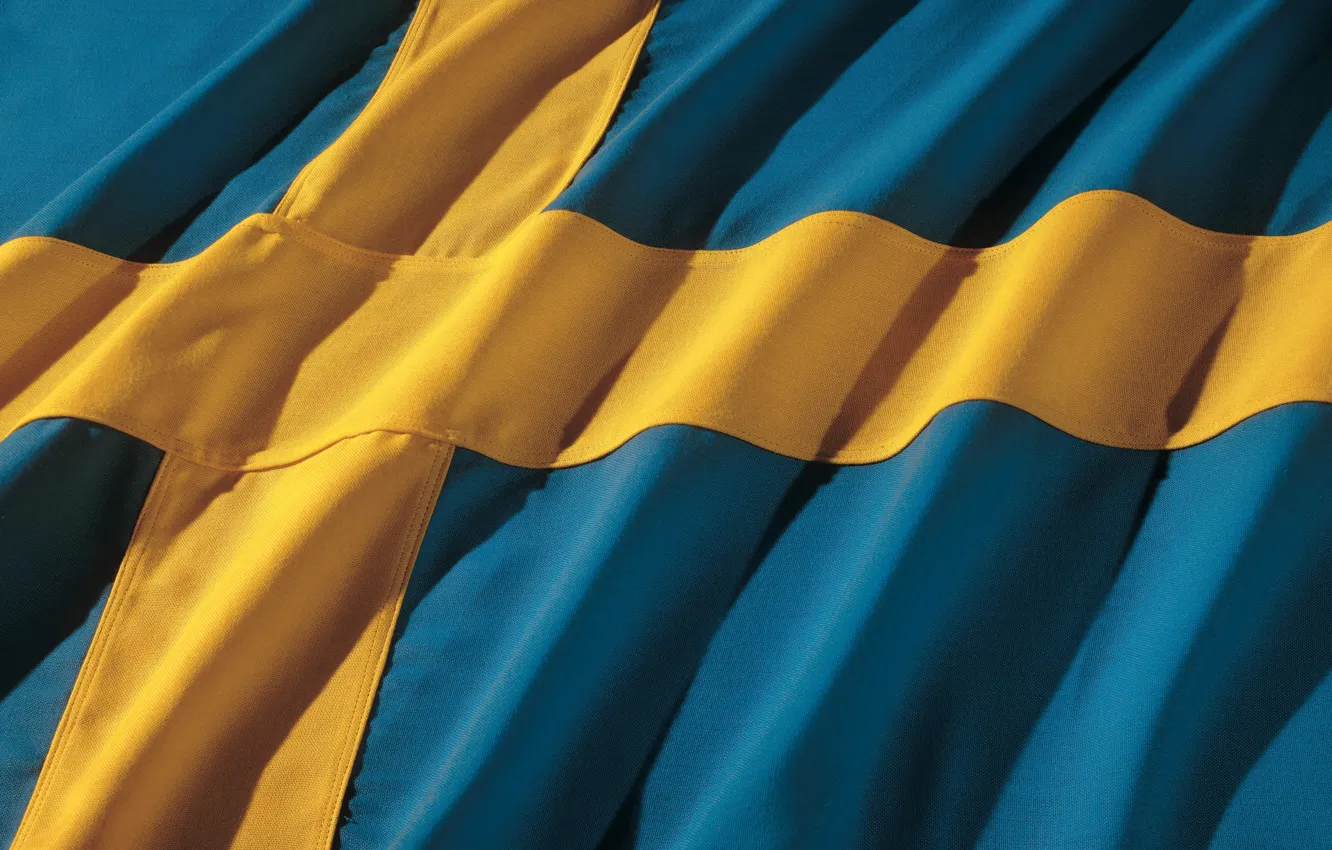 Photo wallpaper Flag, Sweden, Sweden, Flag, Scandinavian Cross, Nordic Cross