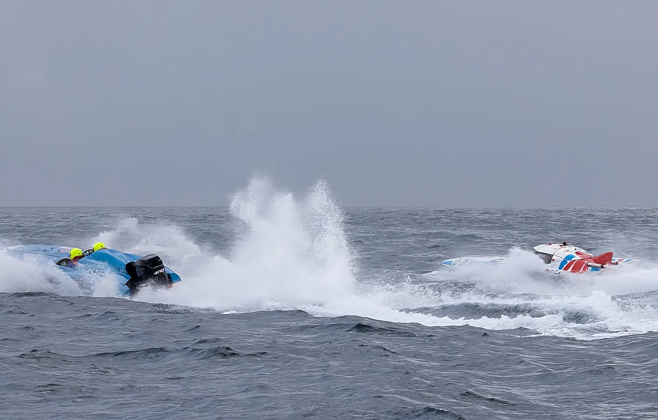 Photo wallpaper race, boat, speed