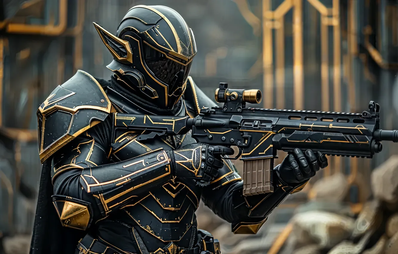 Photo wallpaper weapon, elf, sci fi