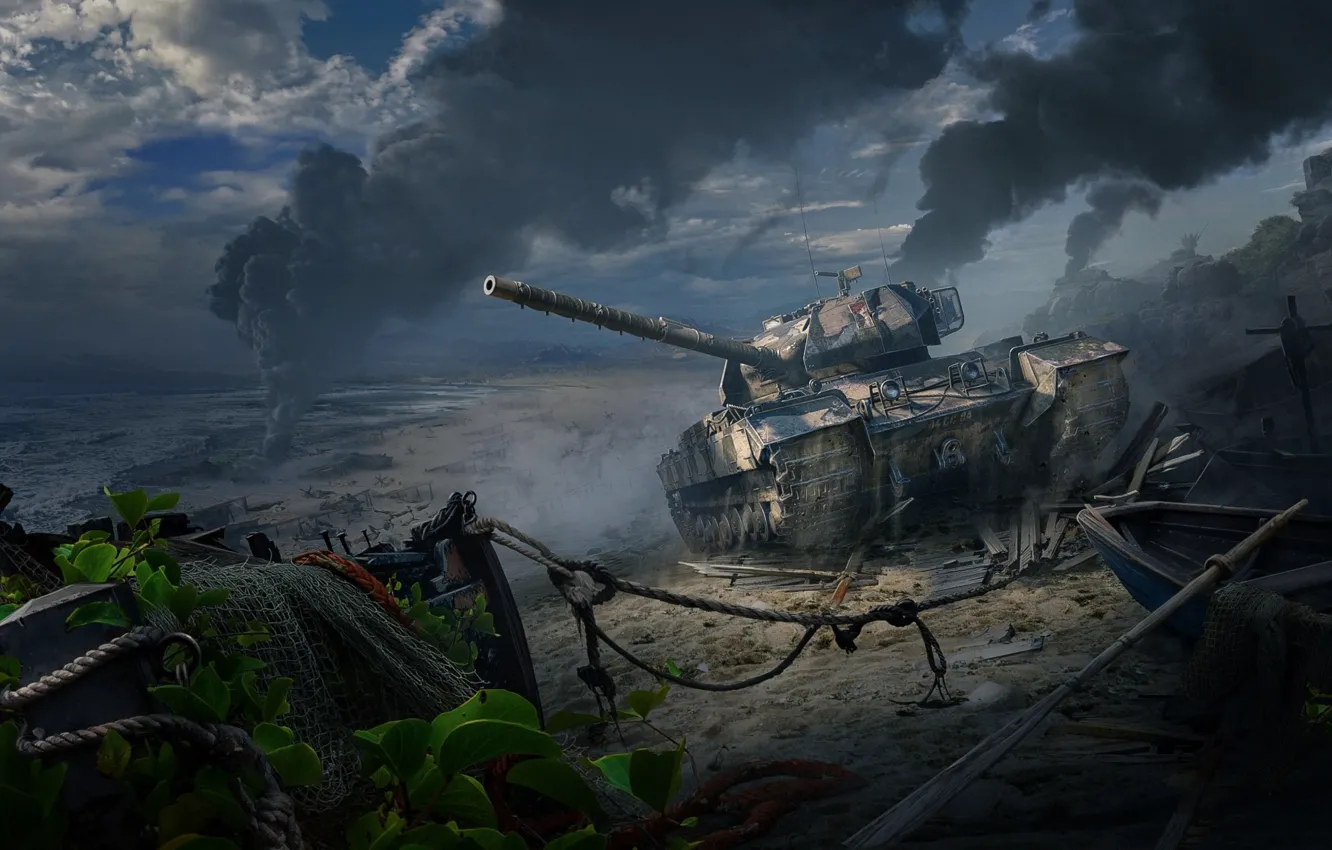 Wallpaper smoke, tank, Game, World of tanks, World of Tanks, Wargaming ...