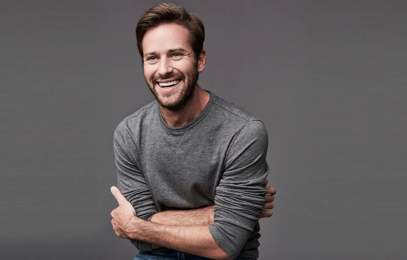 Photo wallpaper smile, background, guy, Armie Hammer