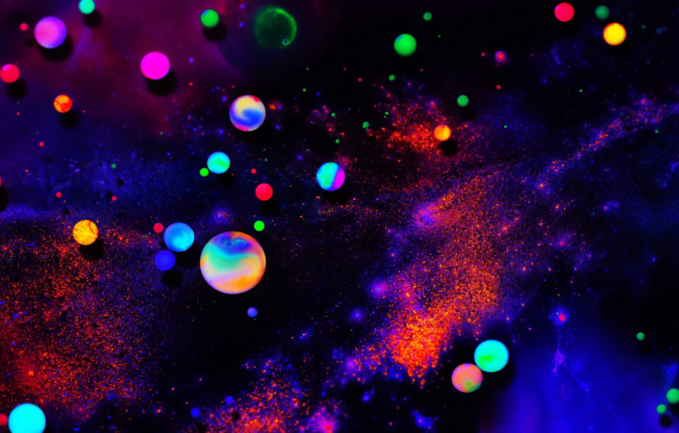 Photo wallpaper abstraction, background, Neon Dreams