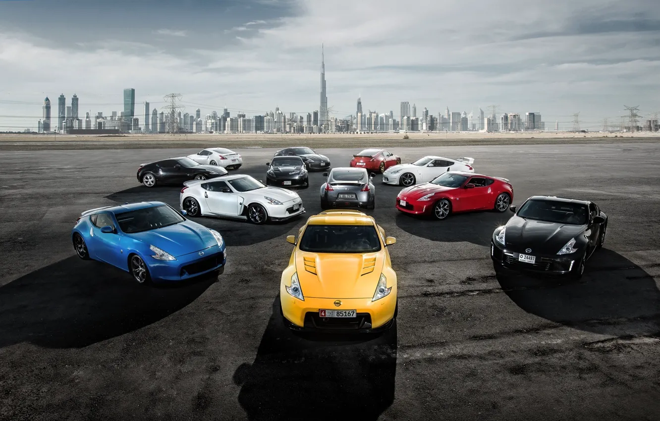 Photo wallpaper City, Nissan, Cars, Dubai, 350Z, 370Z, GTZ
