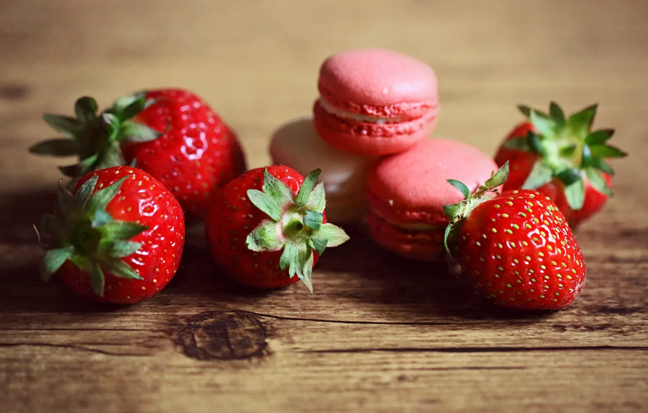 Photo wallpaper food, cookies, strawberry, delicious, pasta