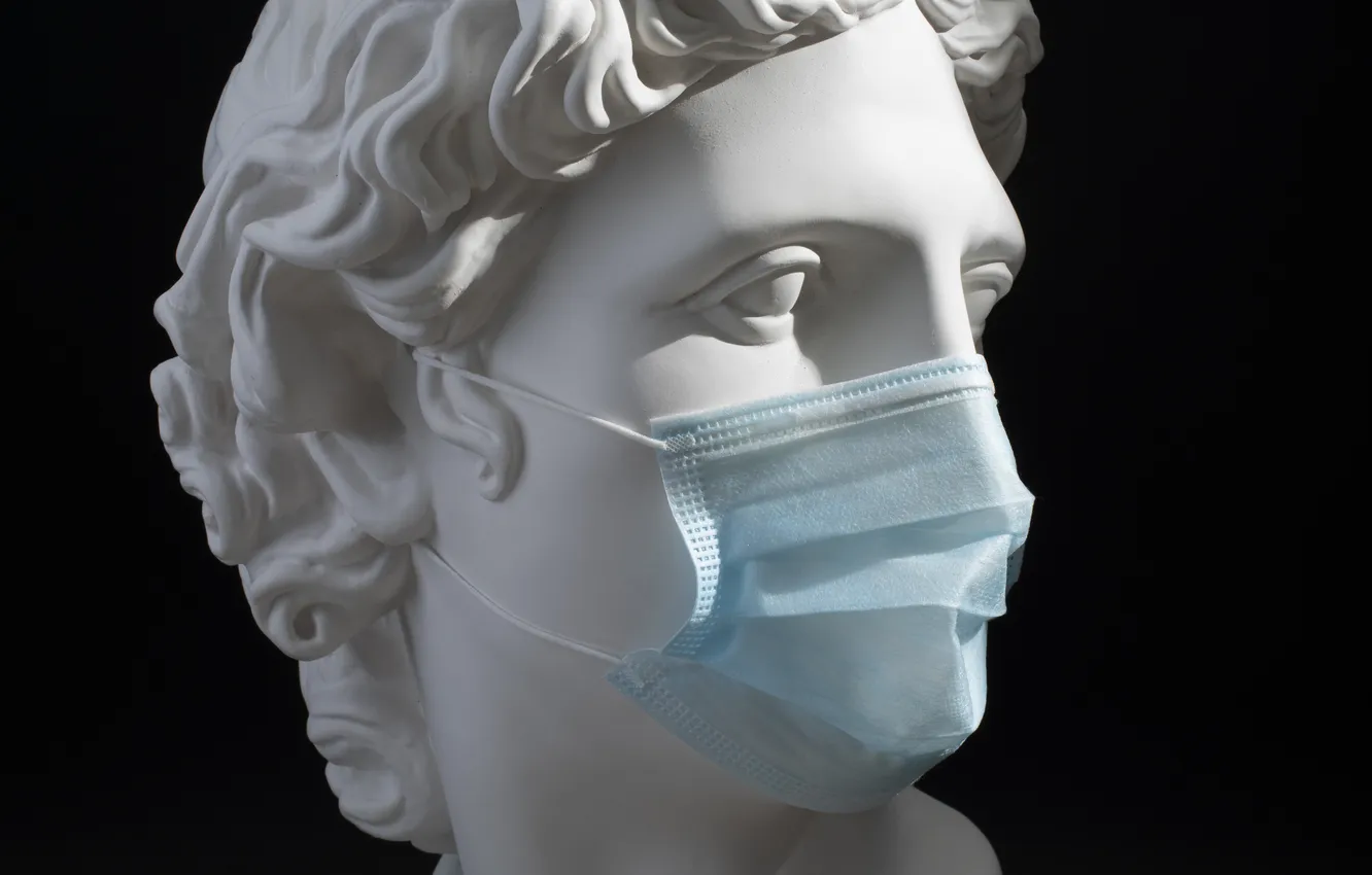 Photo wallpaper mask, sculpture, marble, David