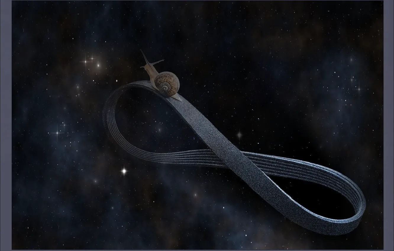 Photo wallpaper space, snail, picture, art, space, art, picture, snail
