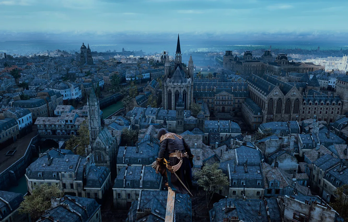 Photo wallpaper the city, view, Assassin's Creed:Unity
