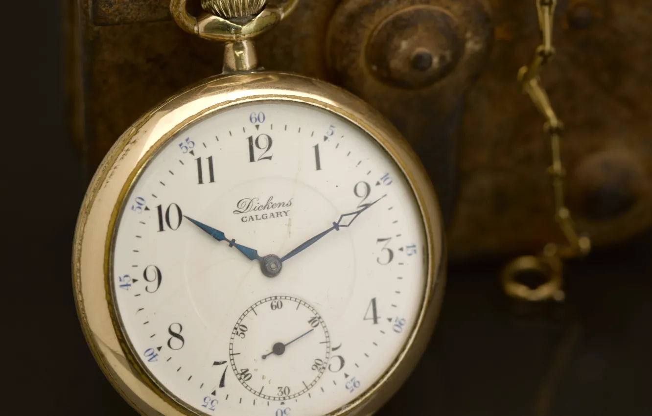 Photo wallpaper style, retro, watch, gold, pocket