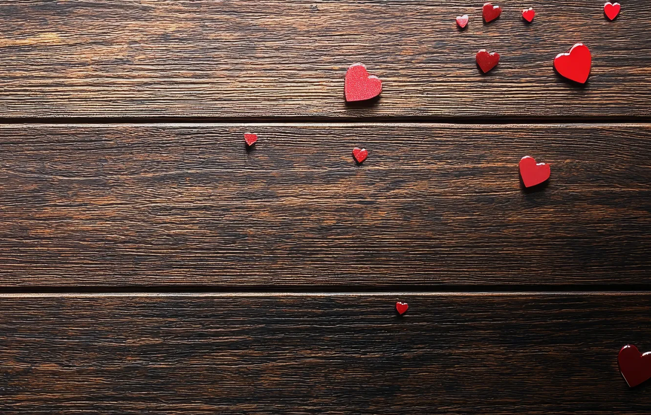Photo wallpaper love, holiday, heart, Board, texture, hearts, Valentine's day, AI art