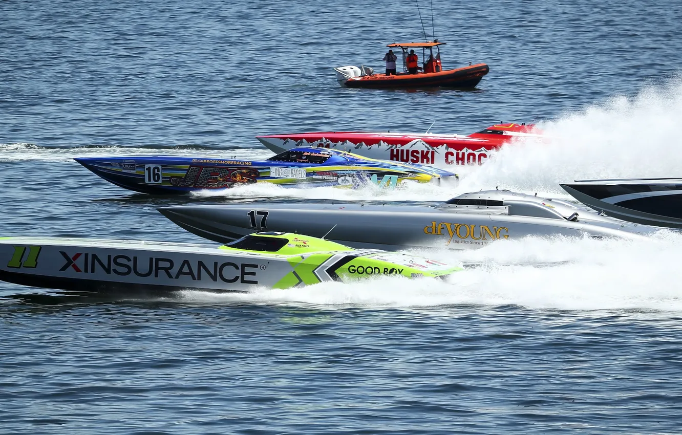 Photo wallpaper race, boat, speed