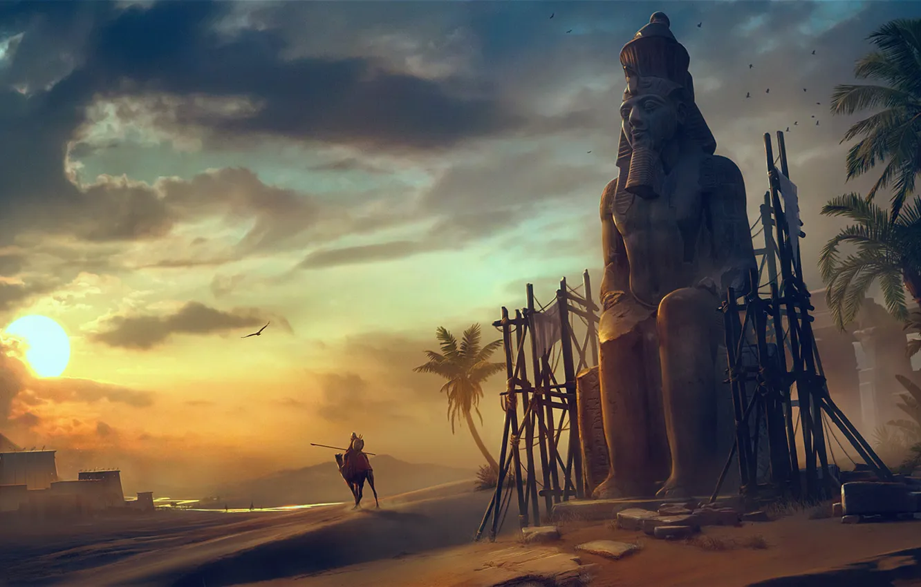 Photo wallpaper Assassin's Creed Origins, Vladimir Manyukhin, The light of the God RA, The light of the …