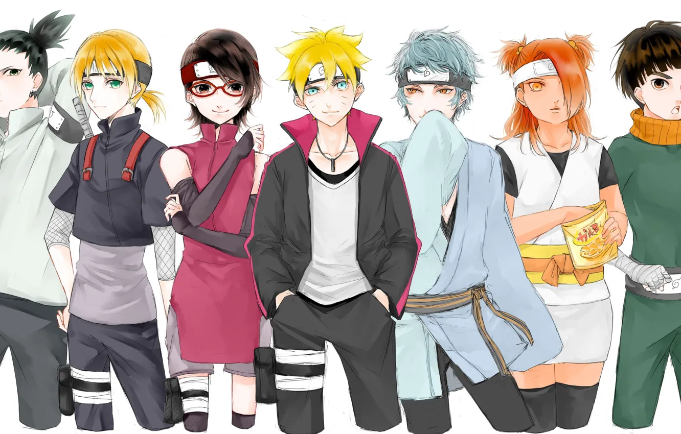 Photo wallpaper Naruto, ninja, shinobi, hitaiate, ninjaken, genin, kunoichi, Konoha