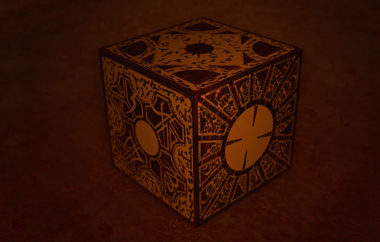 Photo wallpaper wallpaper, fan art, cube, primitive, blender3d, 3dart, lemarchand's box