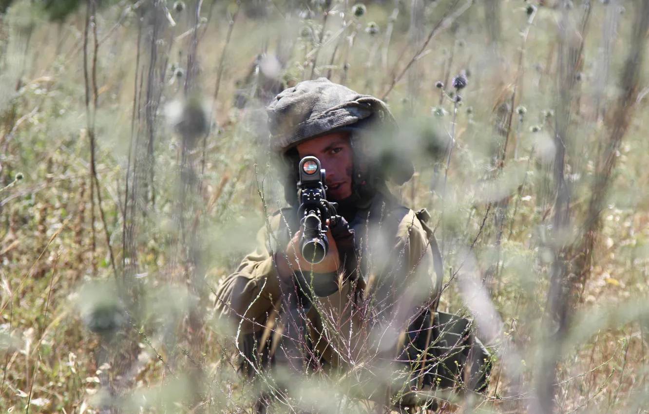 Photo wallpaper weapons, soldiers, Israel Defence Force