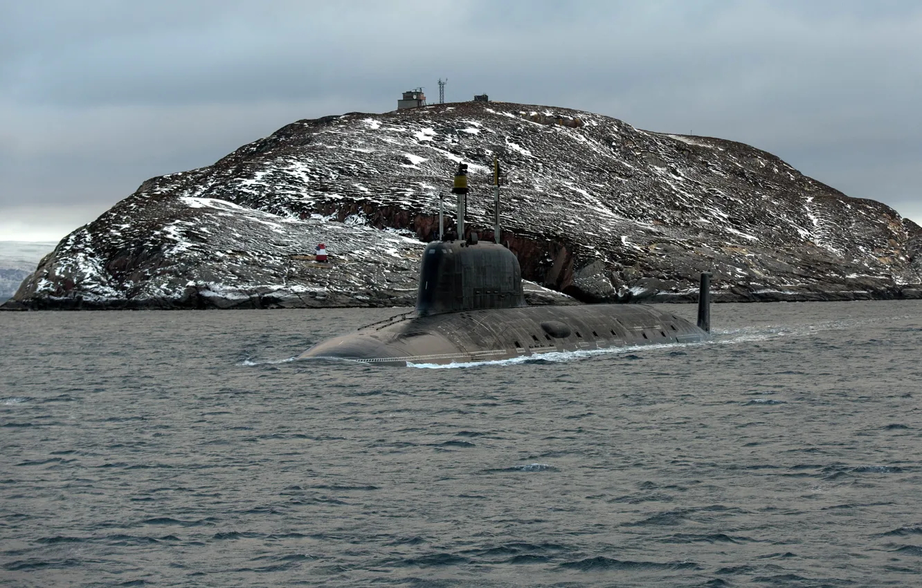 Photo wallpaper boat, underwater, atomic, Severodvinsk, proct 885
