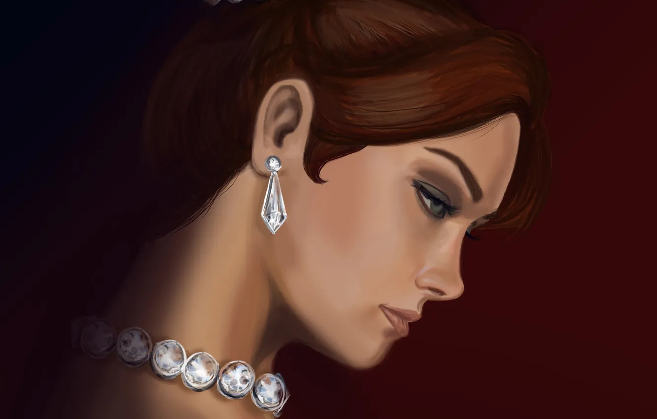 Photo wallpaper girl, decoration, art, profile, Anastasia, Princess, Anastasia