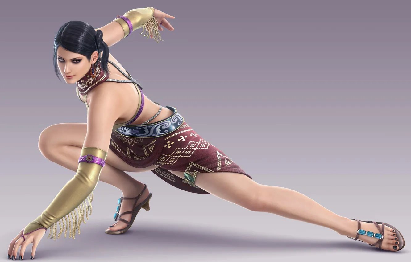 Photo wallpaper girl, pose, dress, fringe, tekken, Zafina