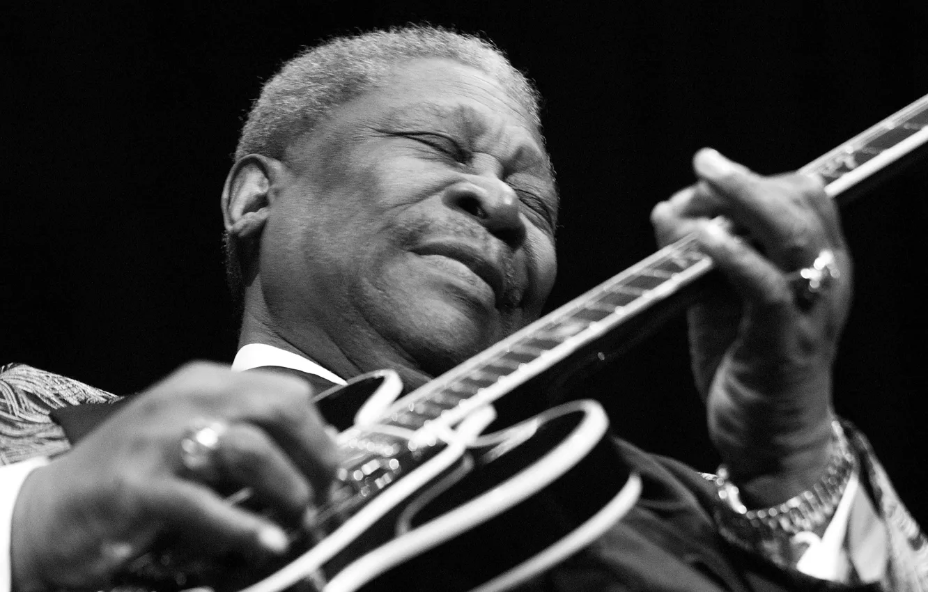 Photo wallpaper Blues, Riley B. King, BB King, electric guitar players