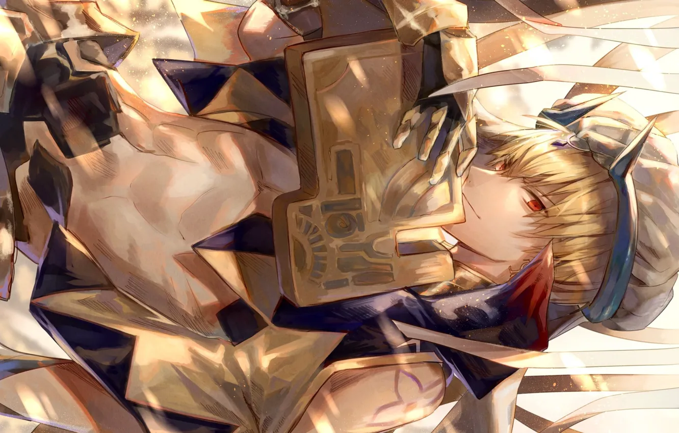 Photo wallpaper anime, art, guy, Gilgamesh, caster, Fate / Grand Order