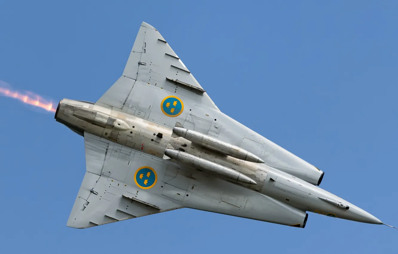 Photo wallpaper Fighter, The fast and the furious, You CAN, Swedish air force, Can 35 Draken, PTB, …