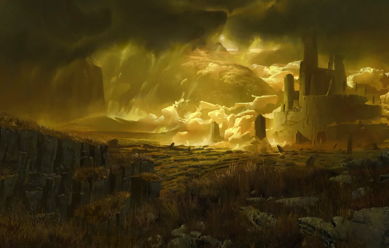 Photo wallpaper castle, fantasy, art, Elijah, fantasy castle, McNeal