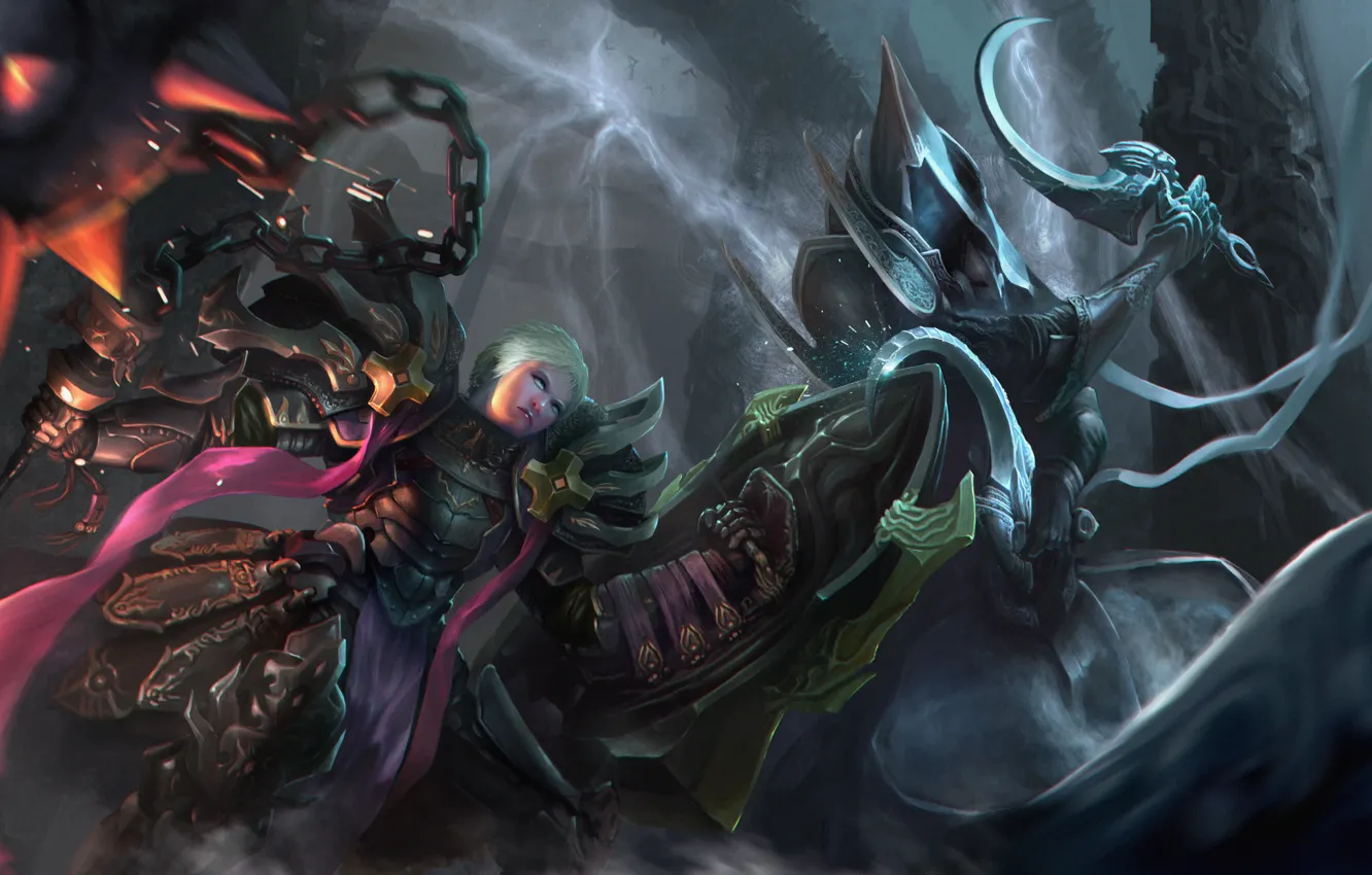 Photo wallpaper girl, Diablo 3, Reaper of Souls, Malthael, Crusader