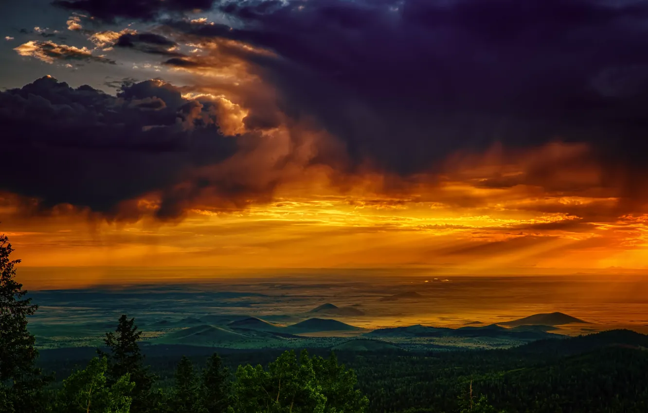 Photo wallpaper United States, Arizona, Apache, Greens Peak