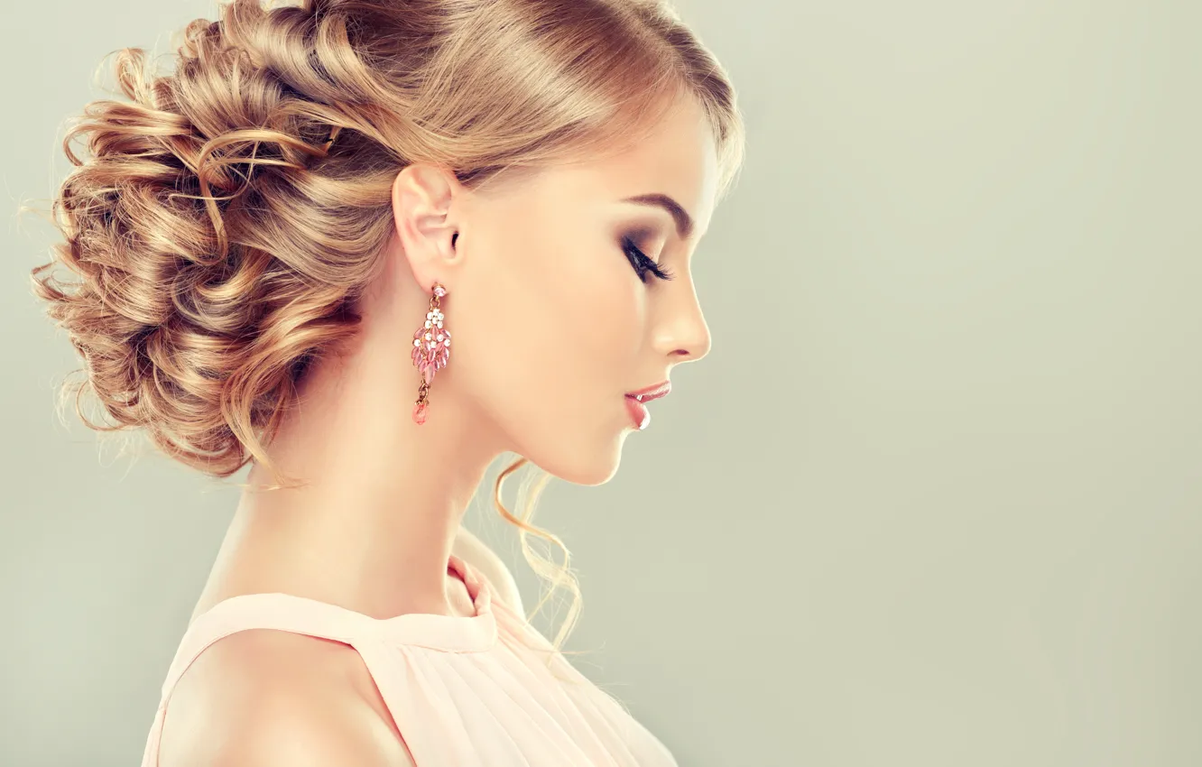 Photo wallpaper girl, eyelashes, style, model, hair, makeup, hairstyle, fashion