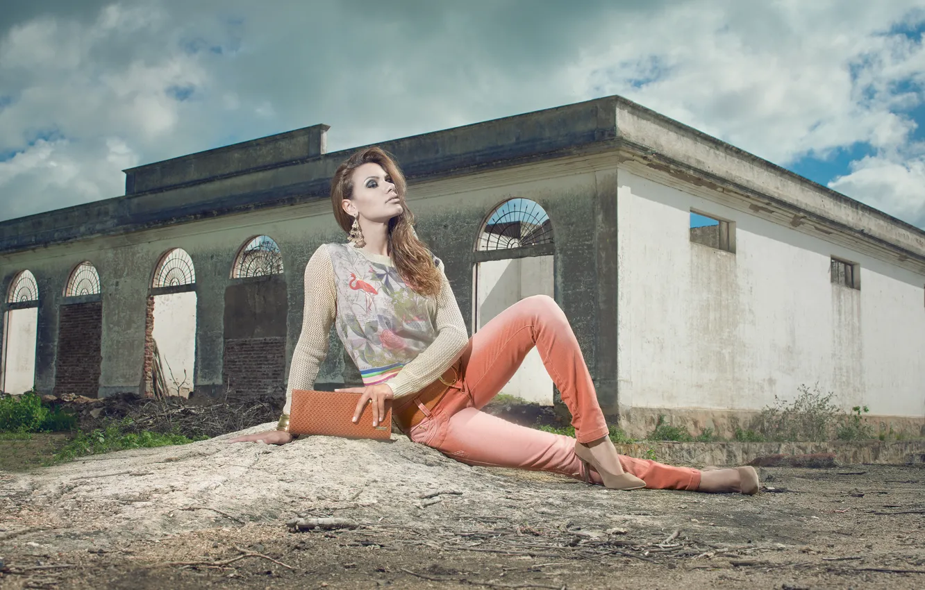 Photo wallpaper jeans, the ruins, clutch, Tan S Gargantin