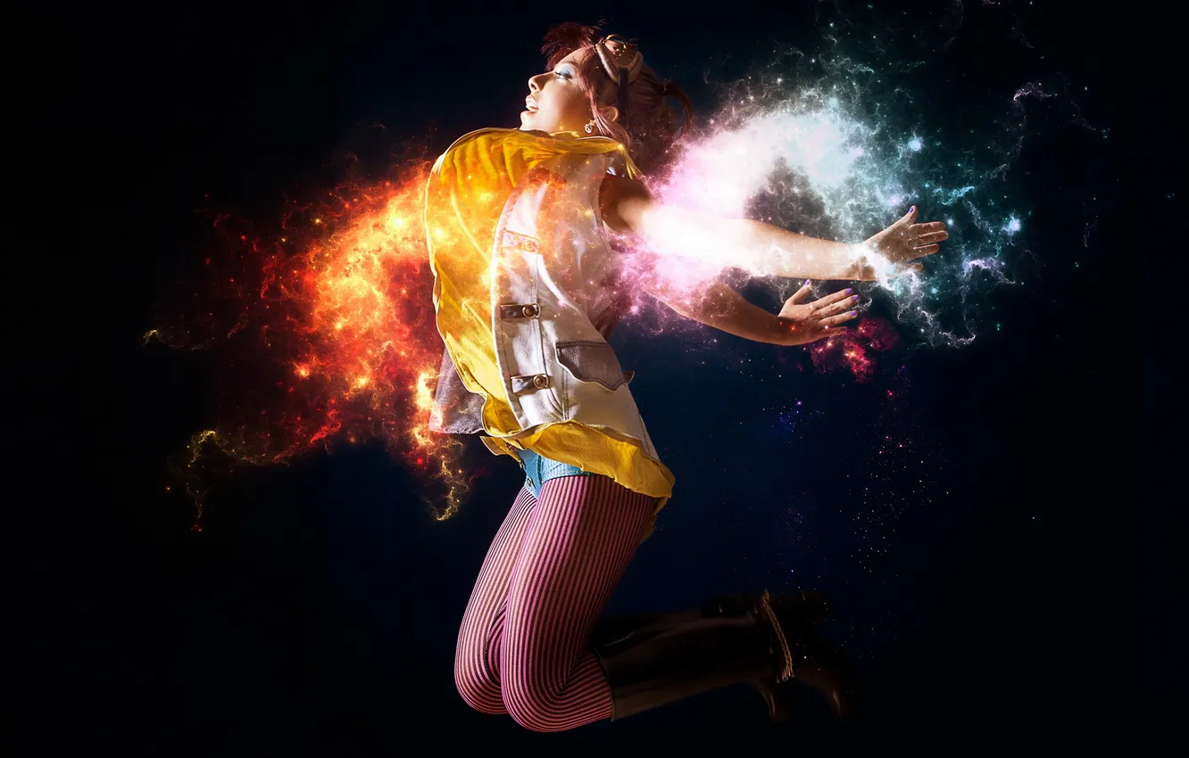 Photo wallpaper girl, background, dance