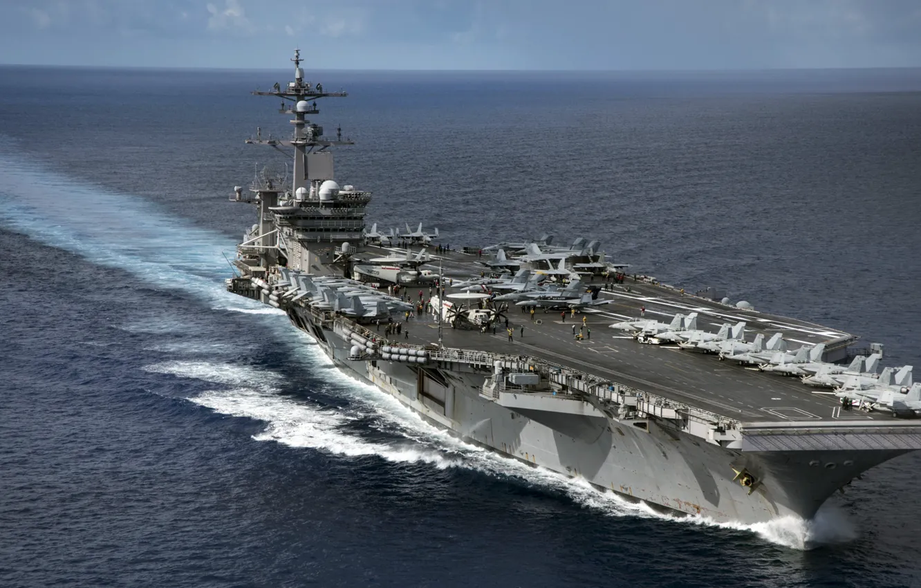 Photo wallpaper USS Carl Vinson, CVN 70, Nimitz-class aircraft carrier