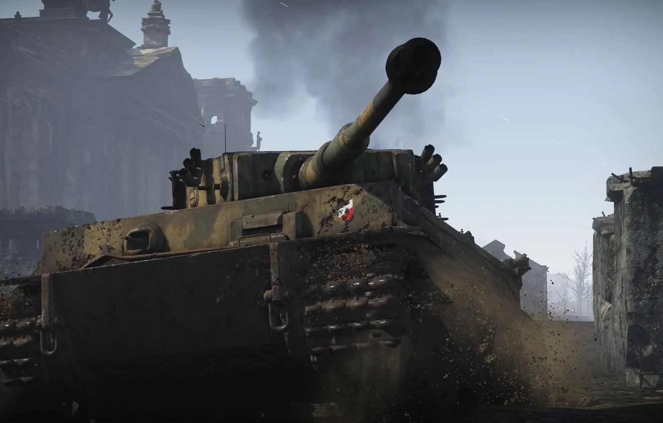 Photo wallpaper tiger, war, tower, tank, War Thunder, Ground Forces