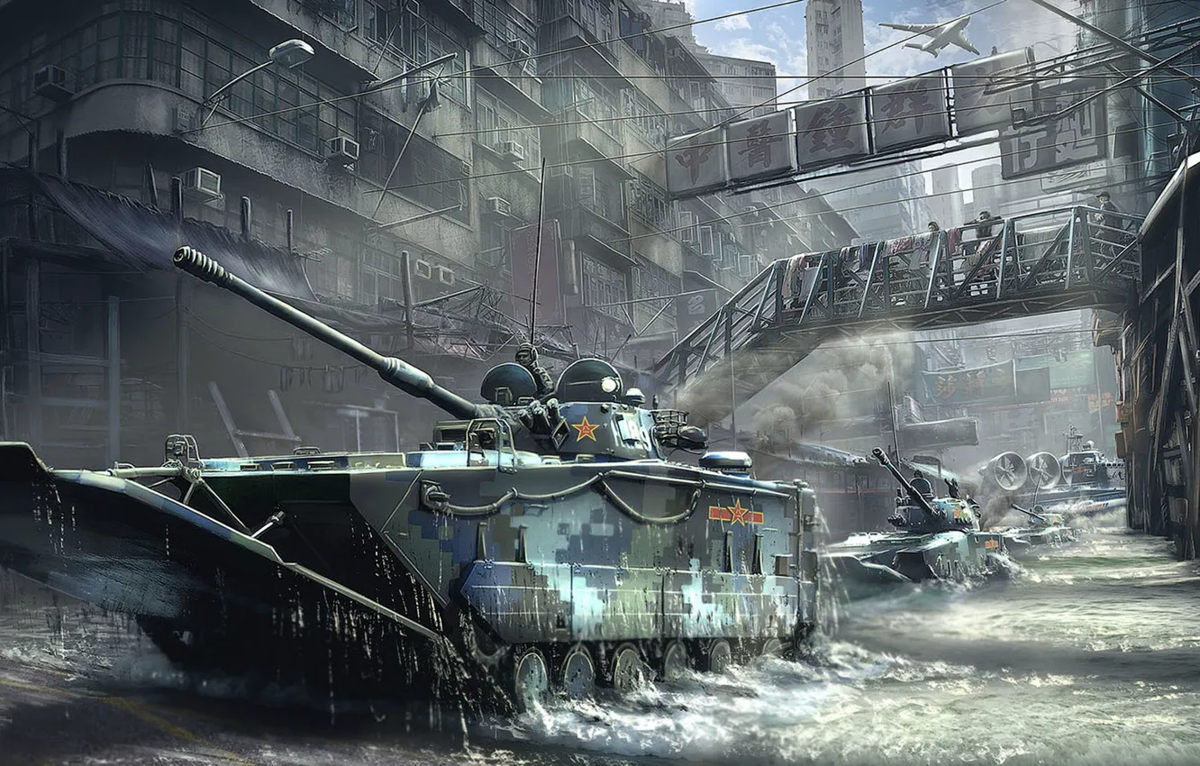 Photo wallpaper China, art, amphibian, BMP, Shadow Strike, Francis Goeltner, amphibop