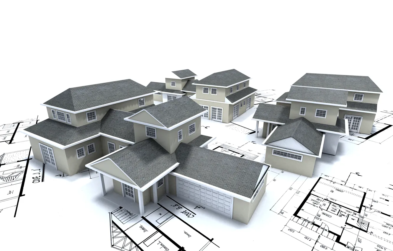 Photo wallpaper design, houses, homes, plans, projects