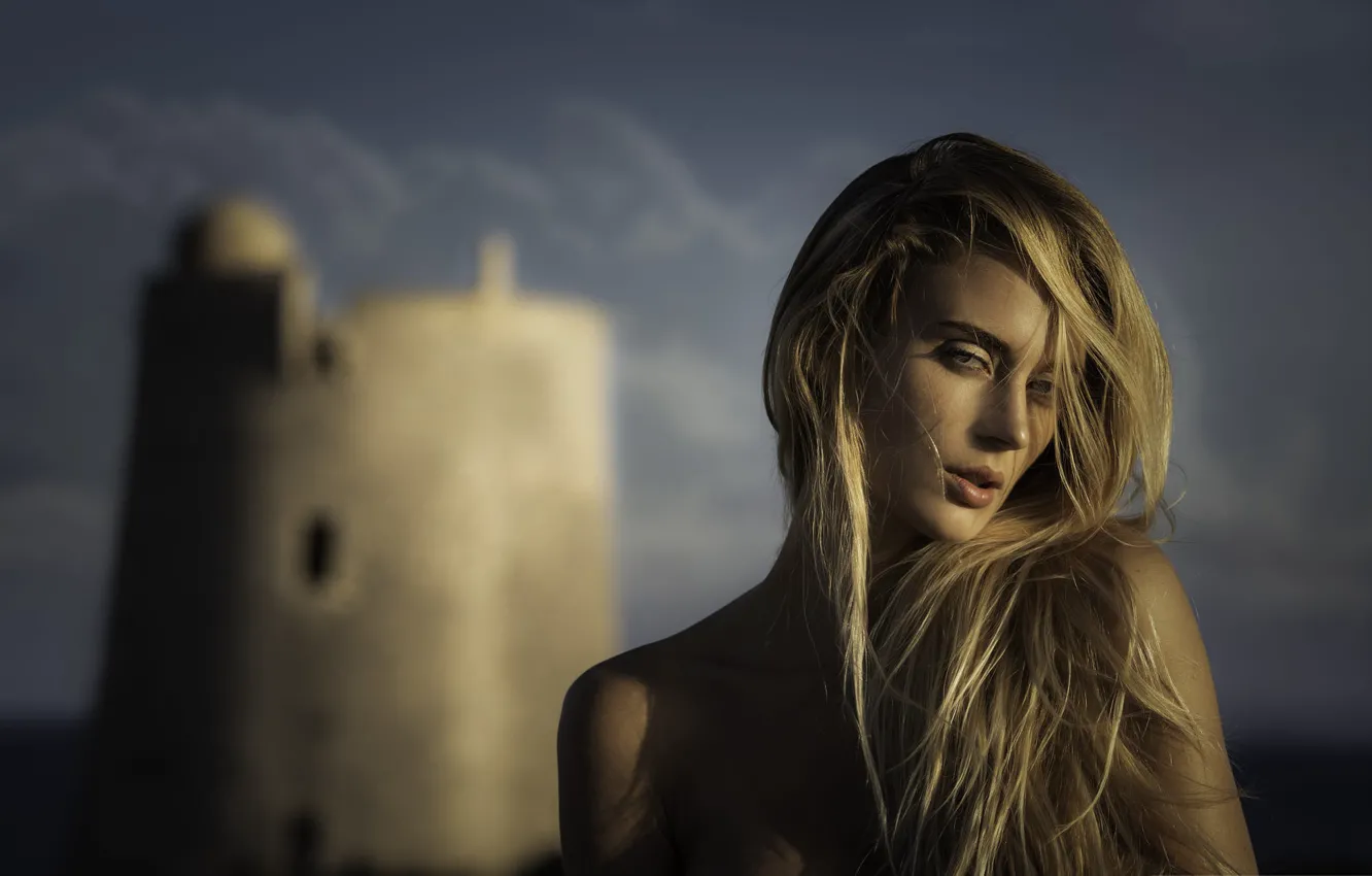 Photo wallpaper look, girl, light, hair, beautiful, Joachim Bergauer