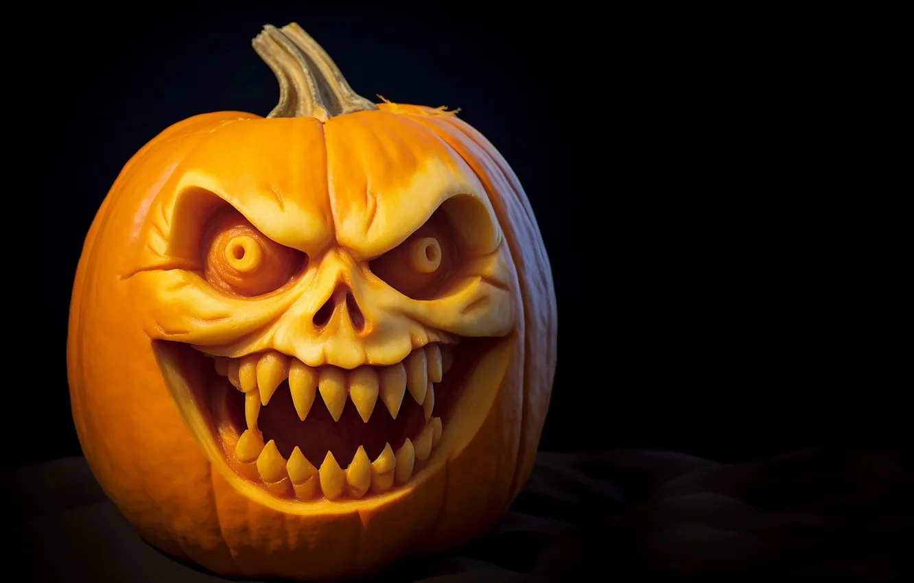 Photo wallpaper holiday, Halloween, pumpkin, Halloween, carving