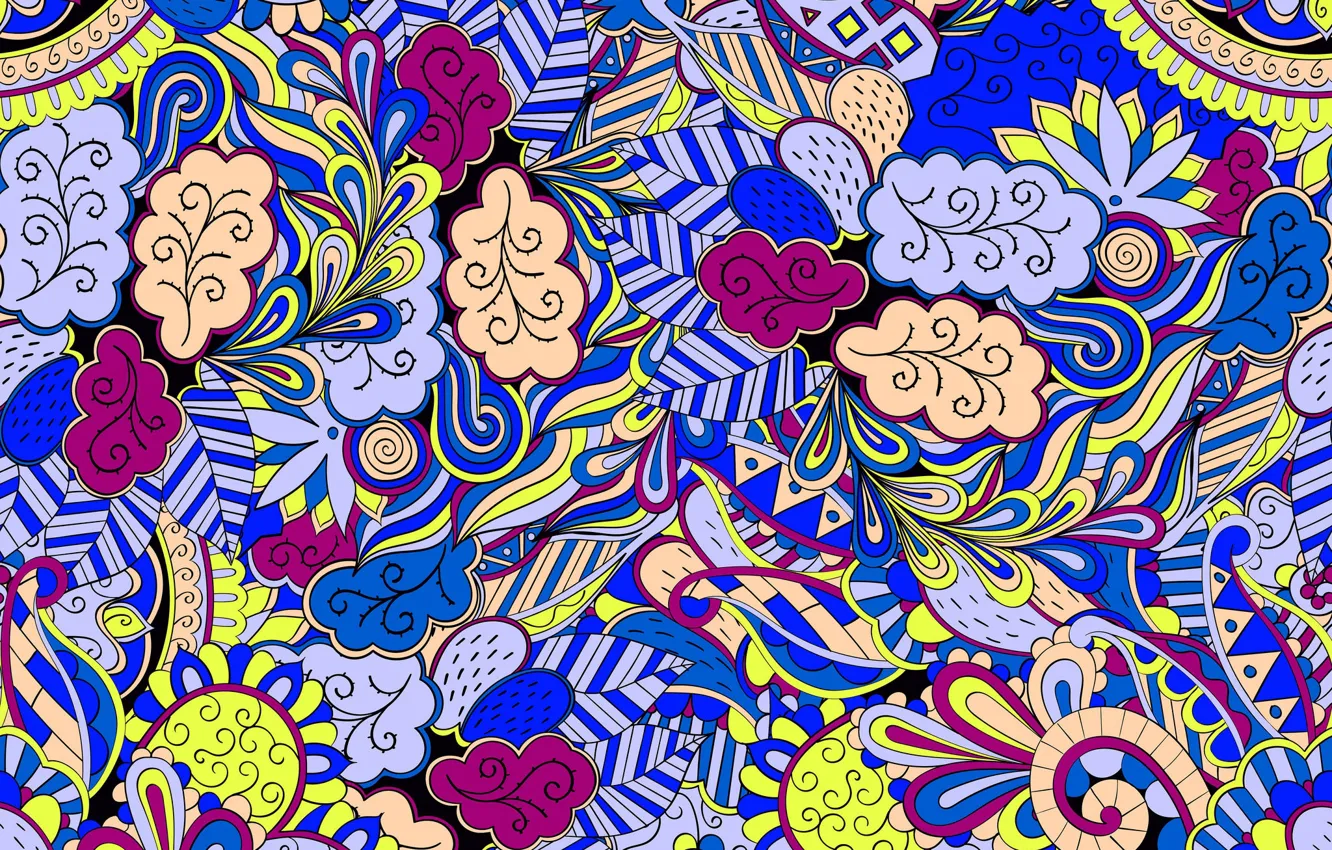 Photo wallpaper blue, yellow, background, pattern, vector, texture, texture, pattern