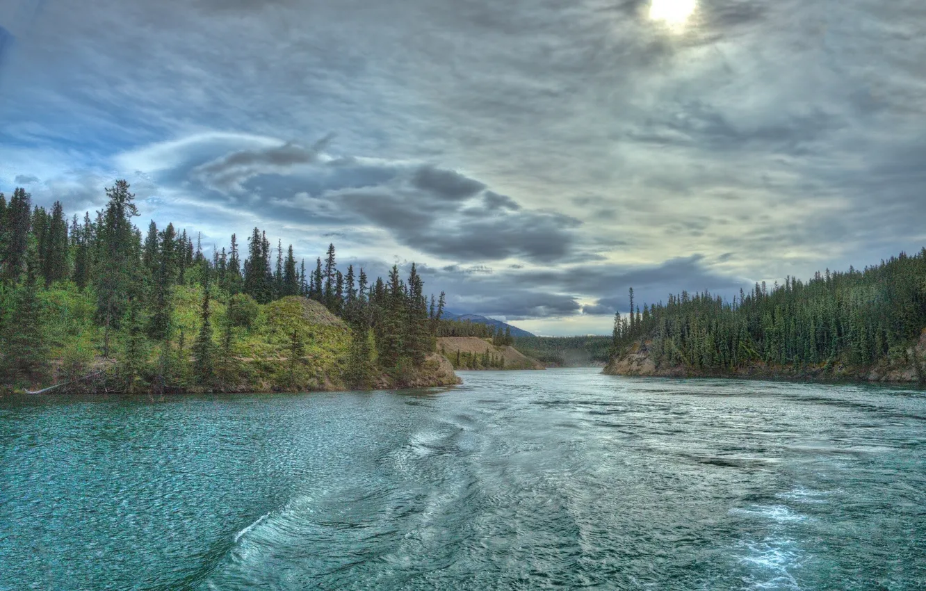 Photo wallpaper Canada, Canada, Yukon River, the Yukon river