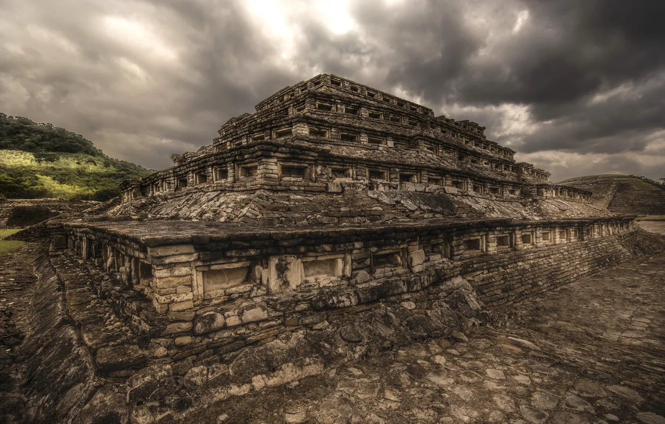 Photo wallpaper abandoned, temple, decay