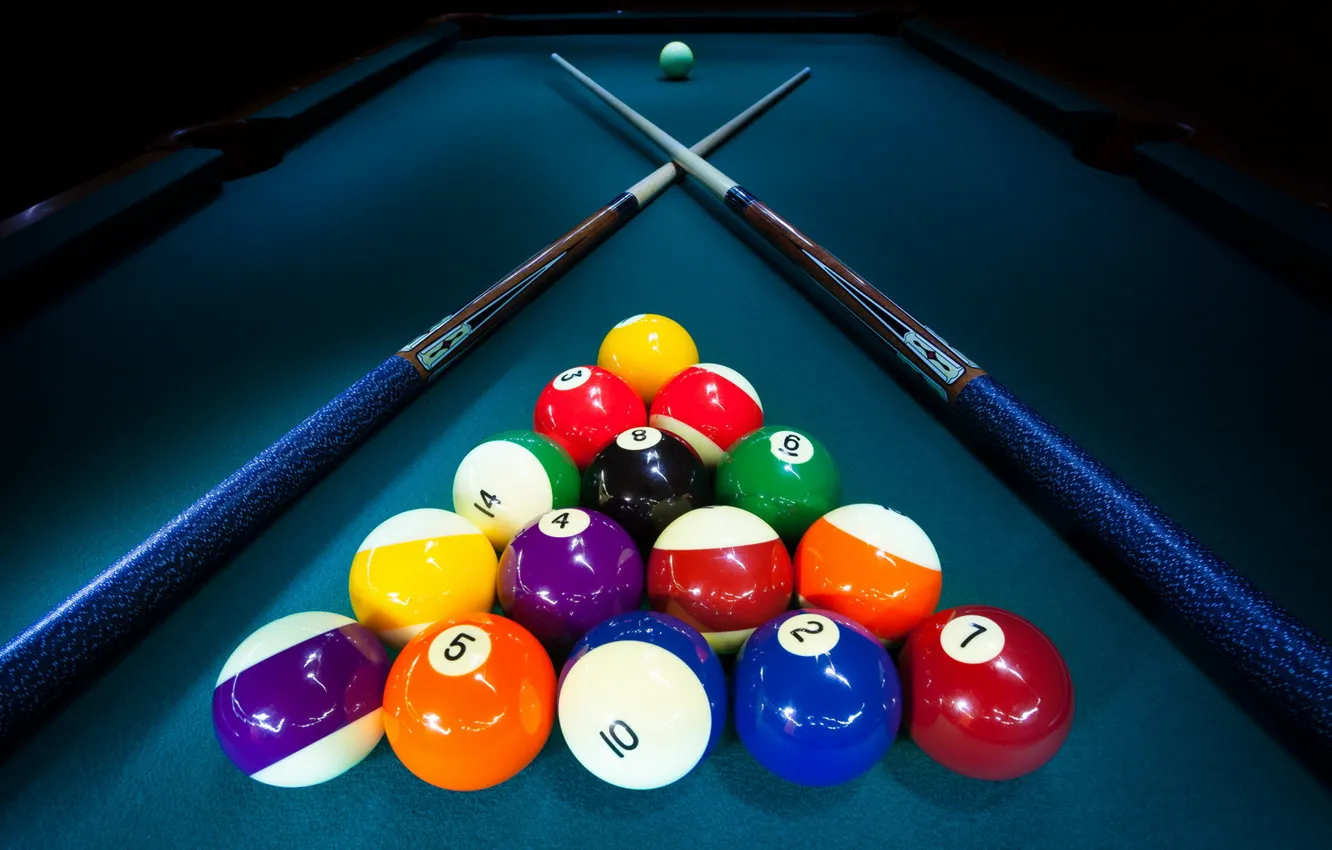 Photo wallpaper table, balls, sport, Billiards